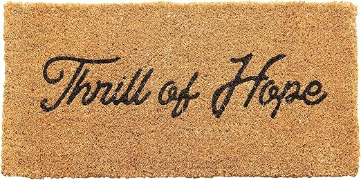 Creative Co-Op 32" L x 16" W Natural Coir Thrill of Hope Doormat, Multi | Amazon (US)