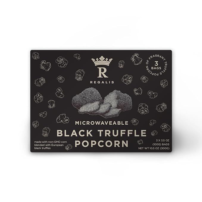 Regalis Microwavable Black Truffle Popcorn, Non-GMO Kernels, Real Black European Truffle, 3 Bags | Amazon (US)