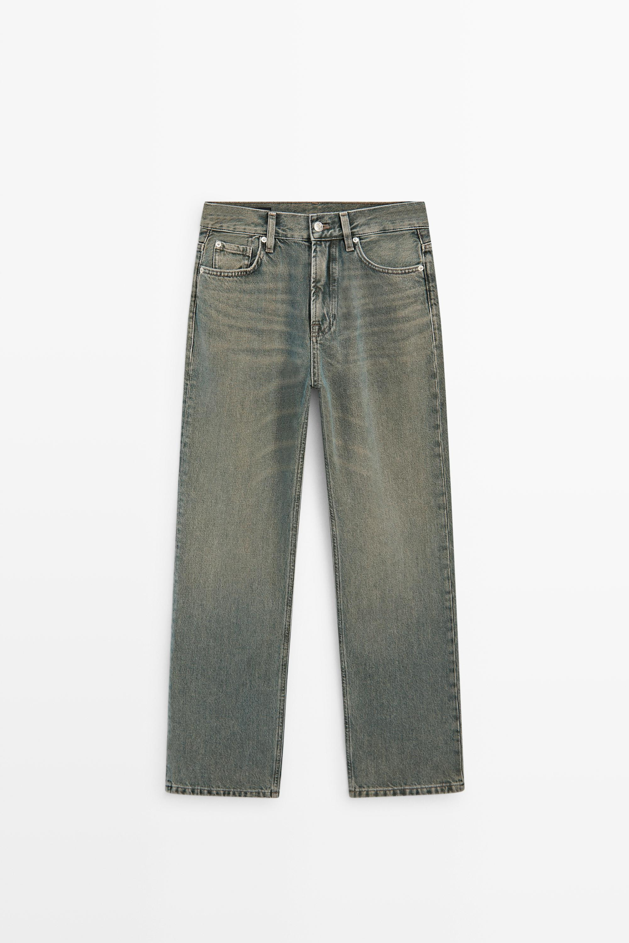 Straight-Fit-Jeans mit hohem Bund | Massimo Dutti DE
