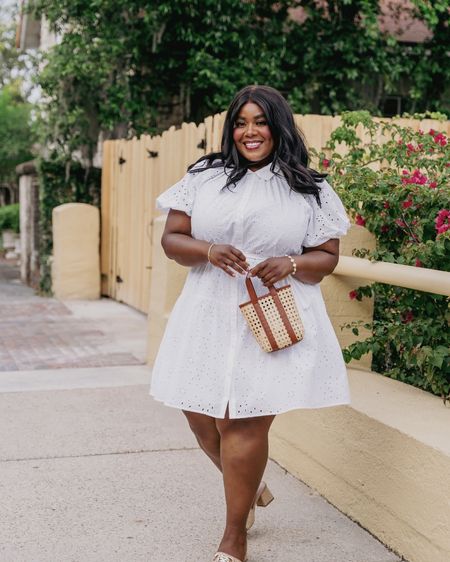 This dress is perfect for a spring garden party💐🤩✨

plus size fashion, white dress, spring mini dress, hand bag, sandals, steve madden, curvy, vacation#LTKxTarget 

#LTKplussize #LTKSeasonal #LTKfindsunder50