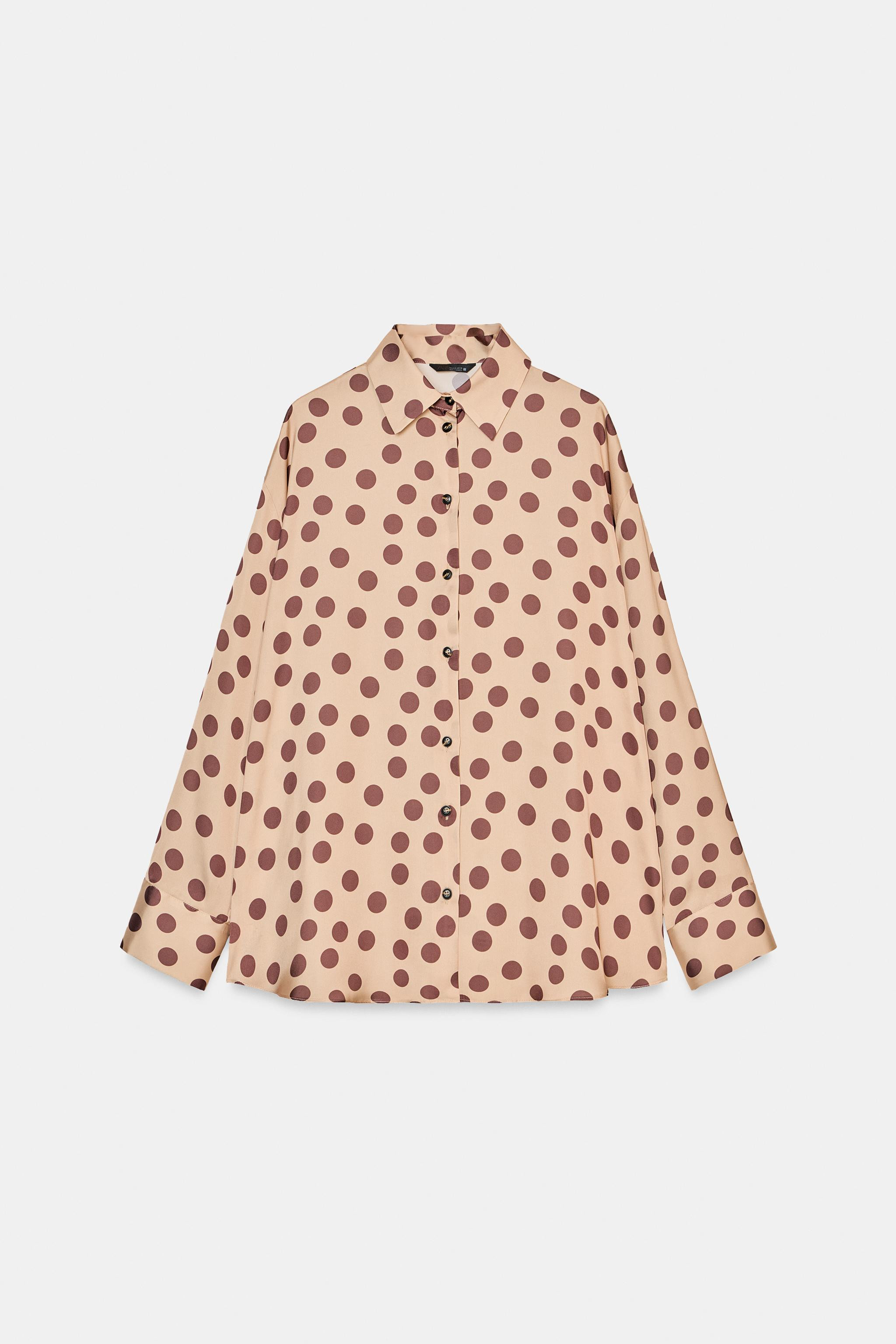 SATIN DOTS SHIRT | Zara UK