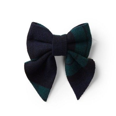 Hope & Henry Girls' Bow Hair Clip, Black Watch Plaid, Small | Target