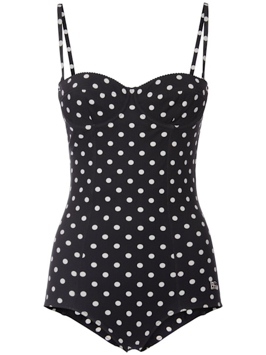 Polka dots one piece swimsuit | Luisaviaroma