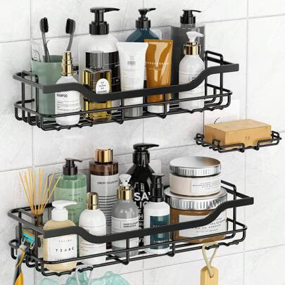 Shower Caddy 3-Pack, Adhesive Shower Organizer With Soap Holder, Rustproof No Drilling Shower Shelves For Inside Shower Bathroom Organizer And Storage | SHEIN