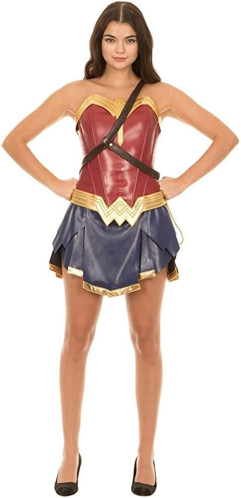 Women's DC Comics Wonder Woman Warrior Corset Skirt Halloween Cosplay Costume Set | Amazon (US)