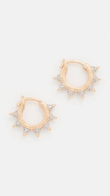 London Pave Spike Huggie Hoops | Shopbop