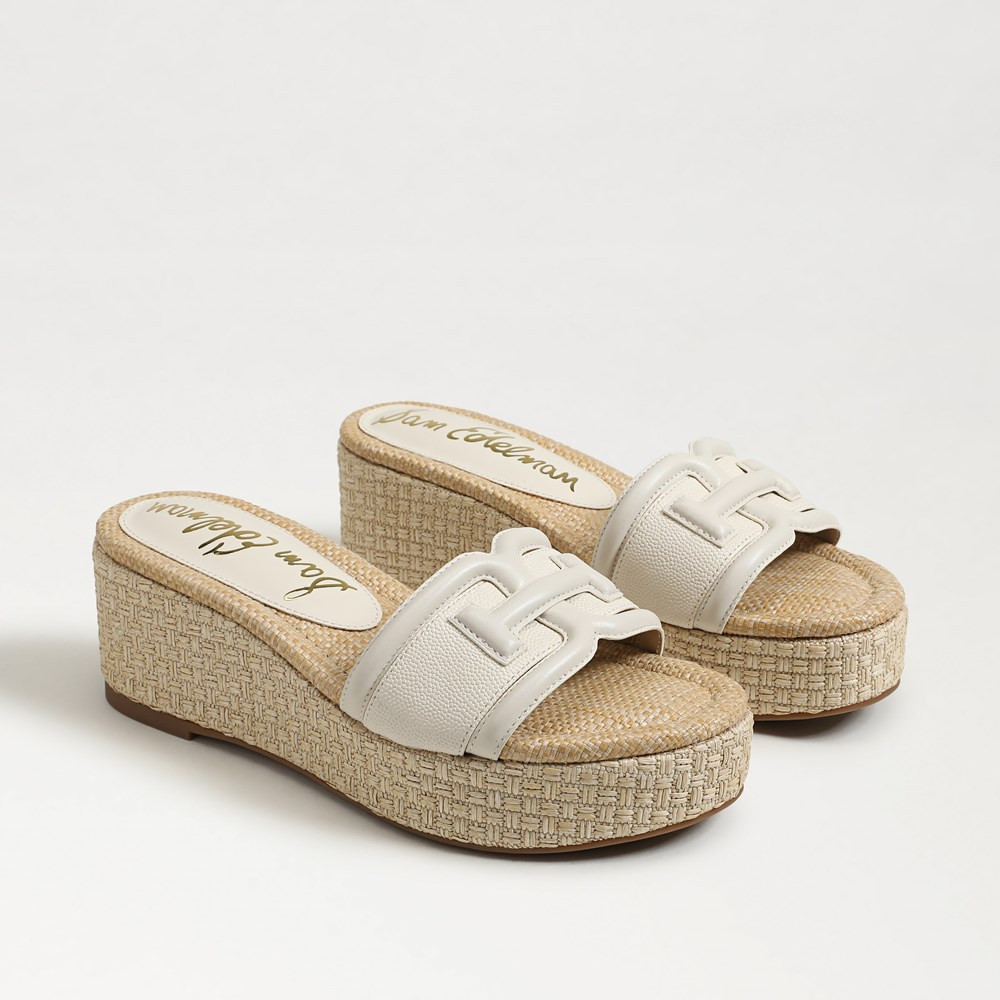 Pauleena Espadrille Sandal Modern Ivory Leather | Sam Edelman