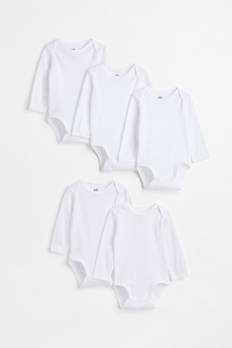 5-pack bodysuits | H&M (UK, MY, IN, SG, PH, TW, HK)