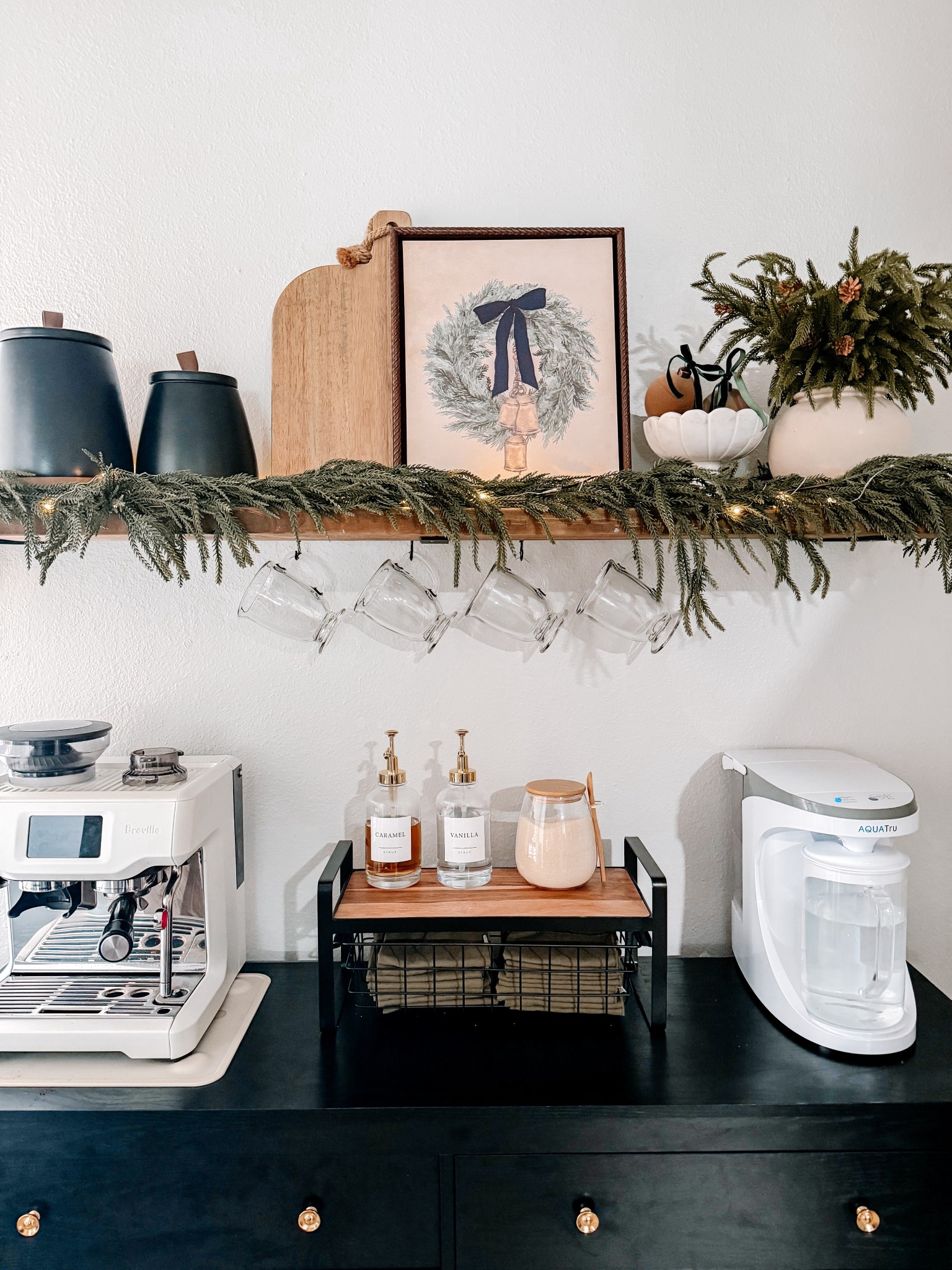 Absolutely loving my simple coffee bar. Andrew natural Christmas decor is all it needed 🙌🏼🎄

#LTKHoliday #LTKHome #LTKGiftGuide