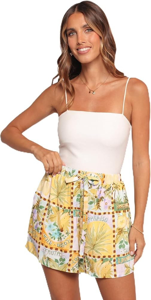 Petal & Pup Women's Cancun-Shorts-Tropical-Sun | Amazon (US)