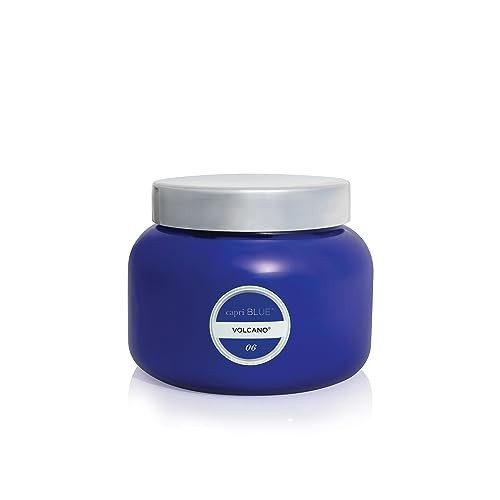 Capri Blue Volcano Scented Candles - Luxury Three Wick Candles for Home Scented with Tropical Fruit & Sugared Citrus - Soy Wax Blend - Large Blue Color (28 oz) | Amazon (US)