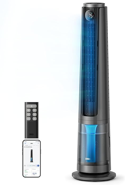 DREO TurboCool Misting Fan 765S, Tower Fans that Blow Cold Air, 10°F Cooling, 34ft/s Fast Standi... | Amazon (US)
