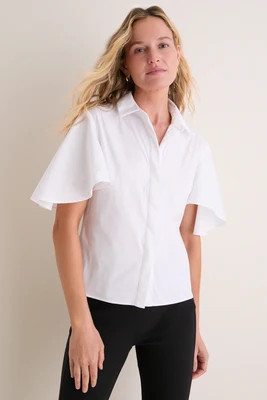 White Cape Sleeve Mory Top | Tuckernuck (US)