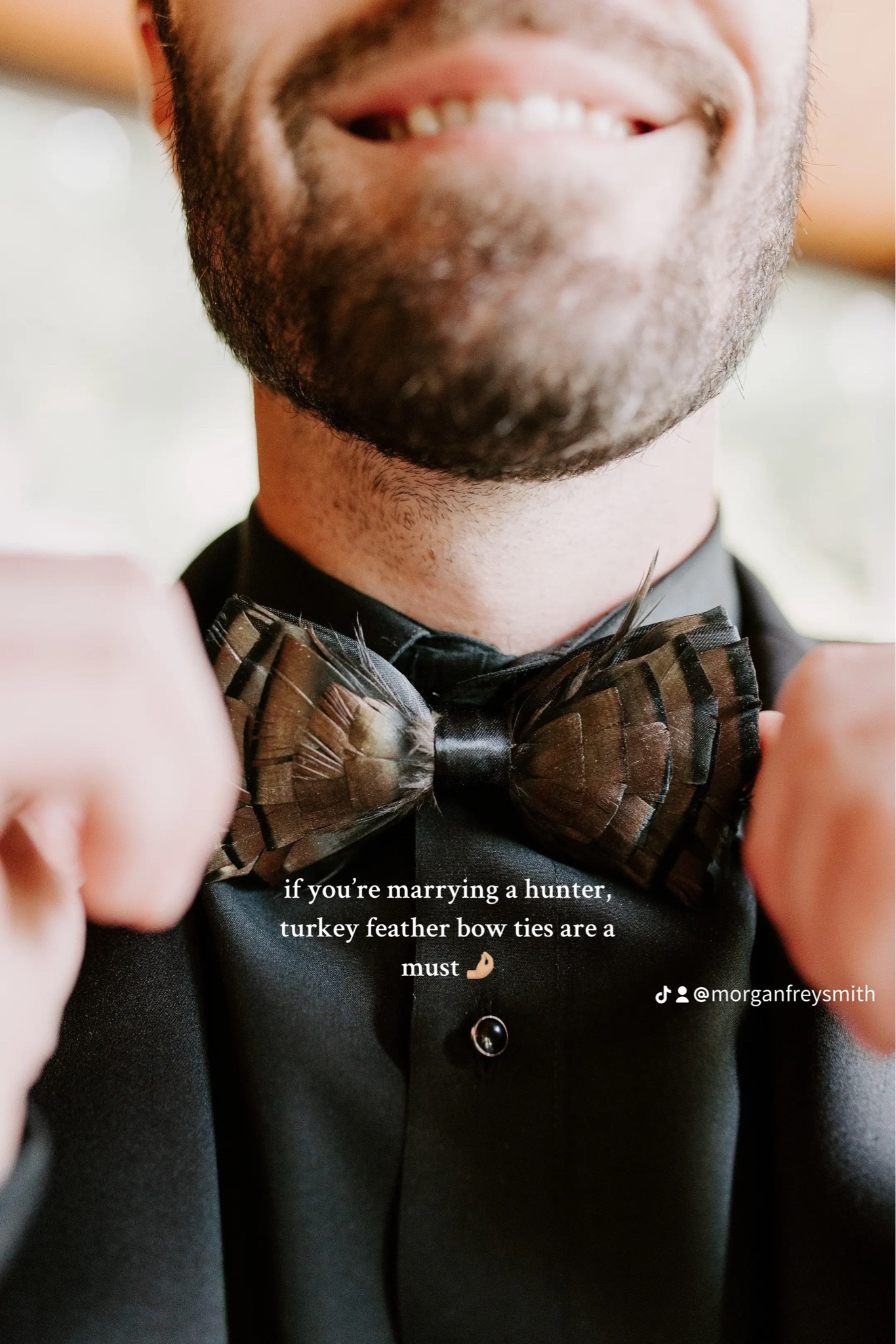 If you’re marrying a hunter, the turkey feather bow tie on your wedding day is a must 🤌🏼 

#LTKU #LTKstyletip #LTKwedding