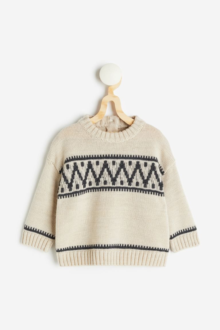 Jacquard-knit Merino Wool Sweater | H&M (US + CA)