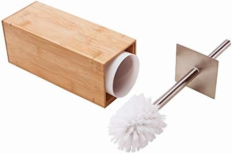 GOBAM Toilet Brush and Holder Stainless Steel Handle and Lid for All Toilet Types with Sanitary Stor | Amazon (US)