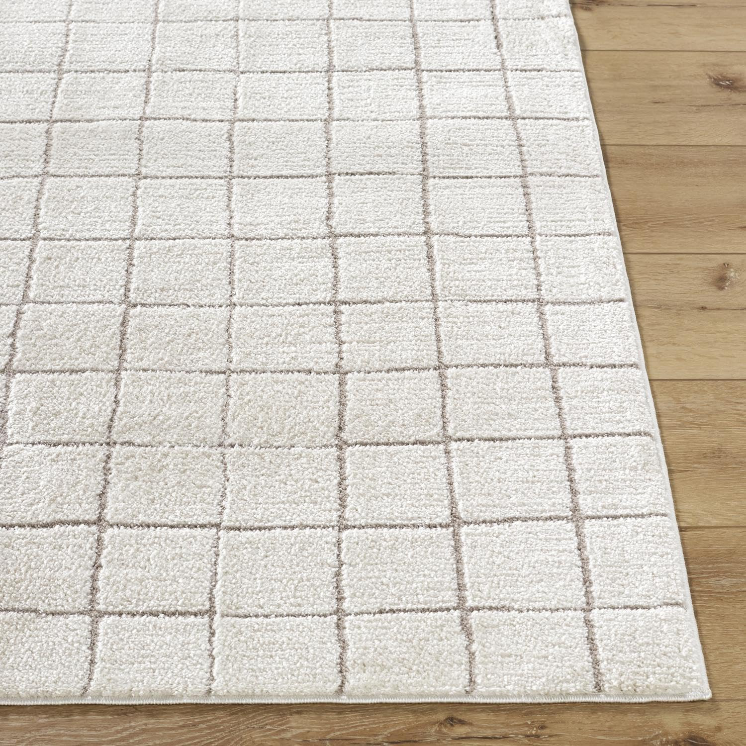 Livabliss x Our PNW Home Cascade Minimalist Grid Area Rug, 2'7" x 10', Grid Ivory/Taupe | Amazon (US)