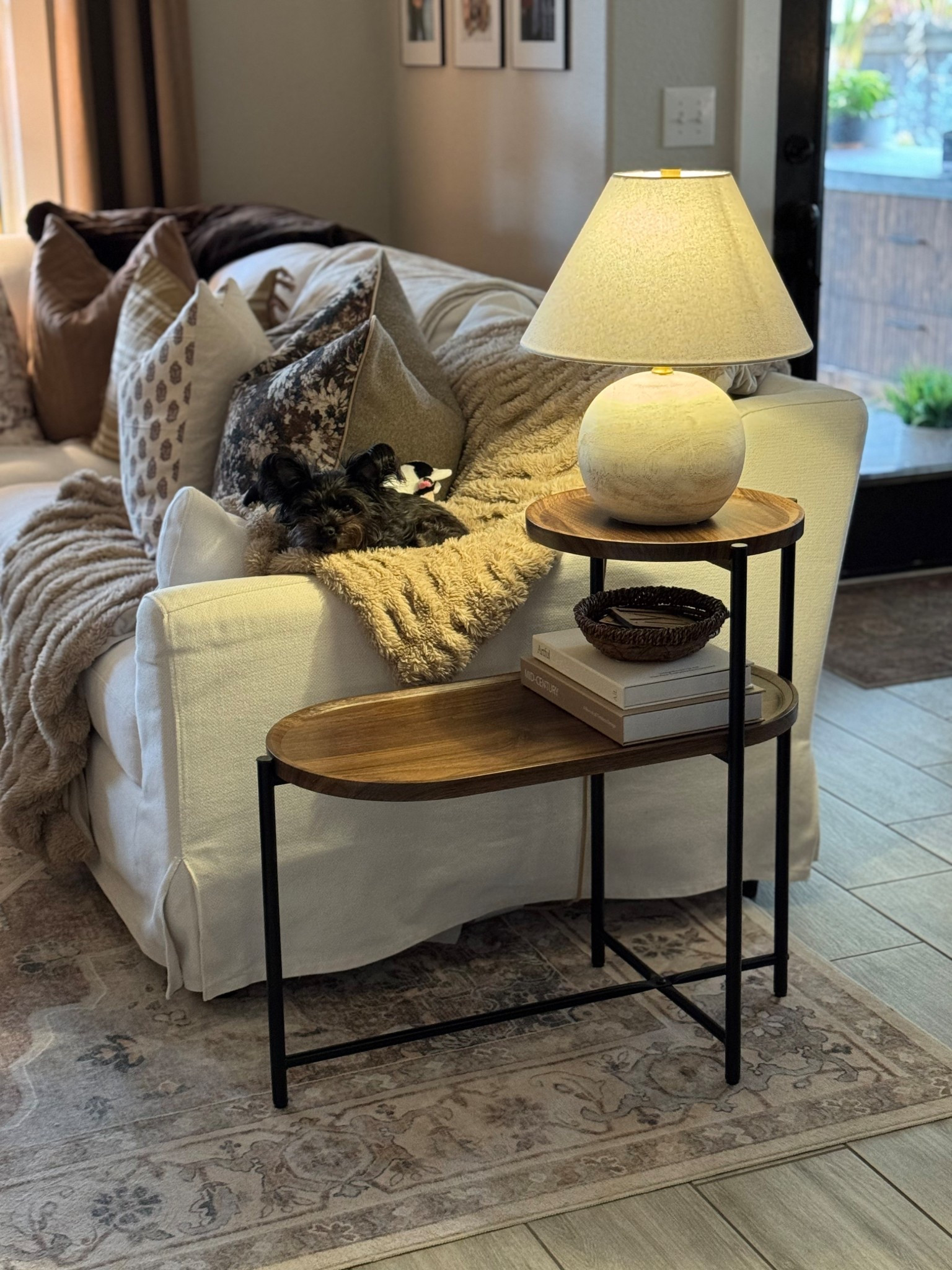 This sleek table filled this corner perfectly and allowed me to add some much needed light. 

#LTKHome