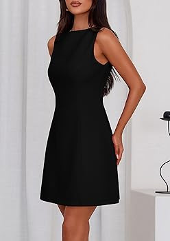 PRETTYGARDEN Womens Formal Short Dresses 2026 Summer Sleeveless Boat Neck A Line Elegant Mini Coc... | Amazon (US)