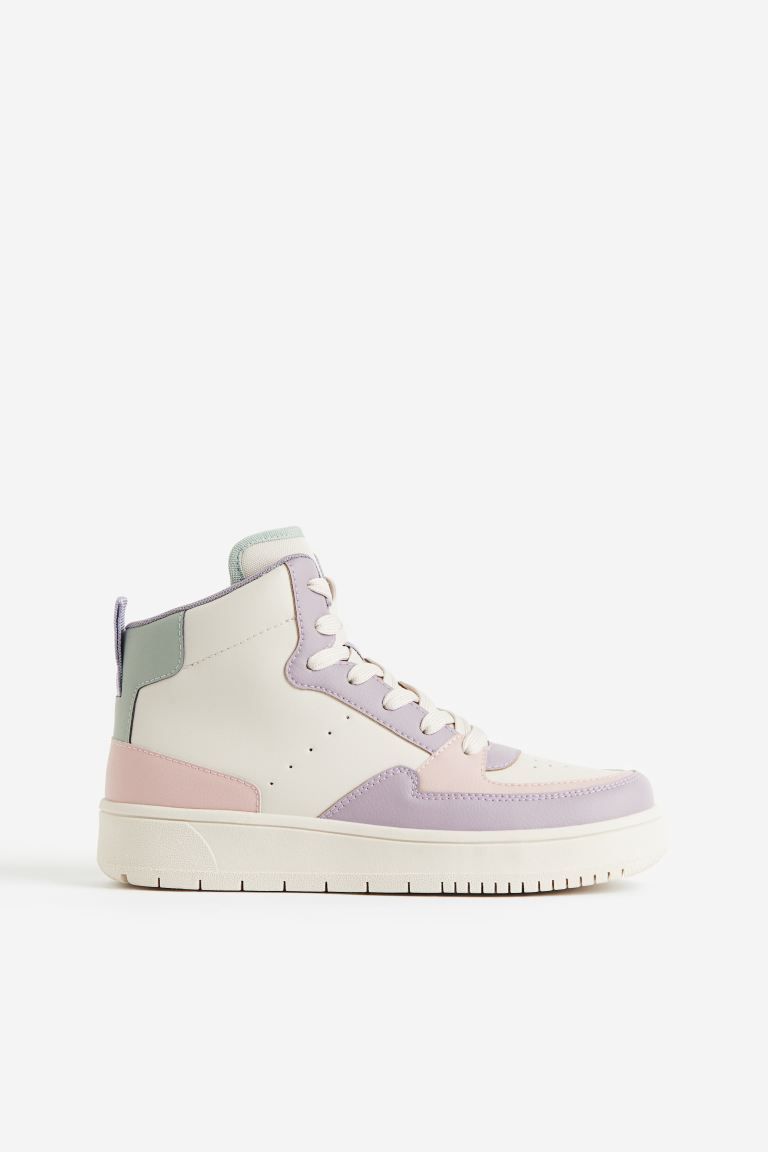 High Tops - White/light purple - Kids | H&M US | H&M (US + CA)