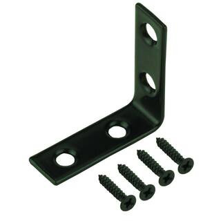 Everbilt 1-1/2 in. Black Corner Brace (4-Pack) | The Home Depot