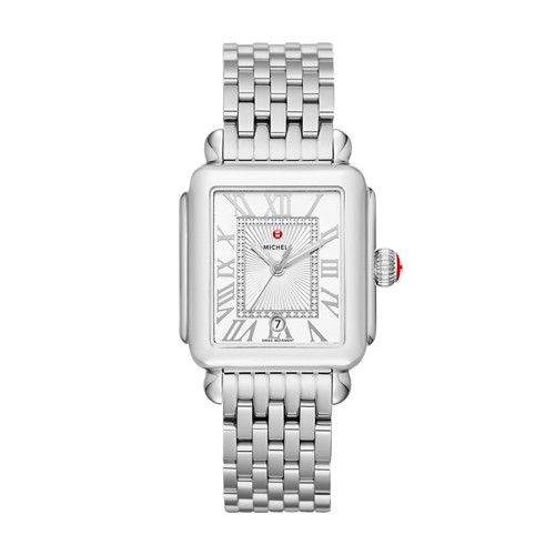 Michele Deco Madison, Diamond Dial Watch Mww06t000141 Silver | Michele Watches