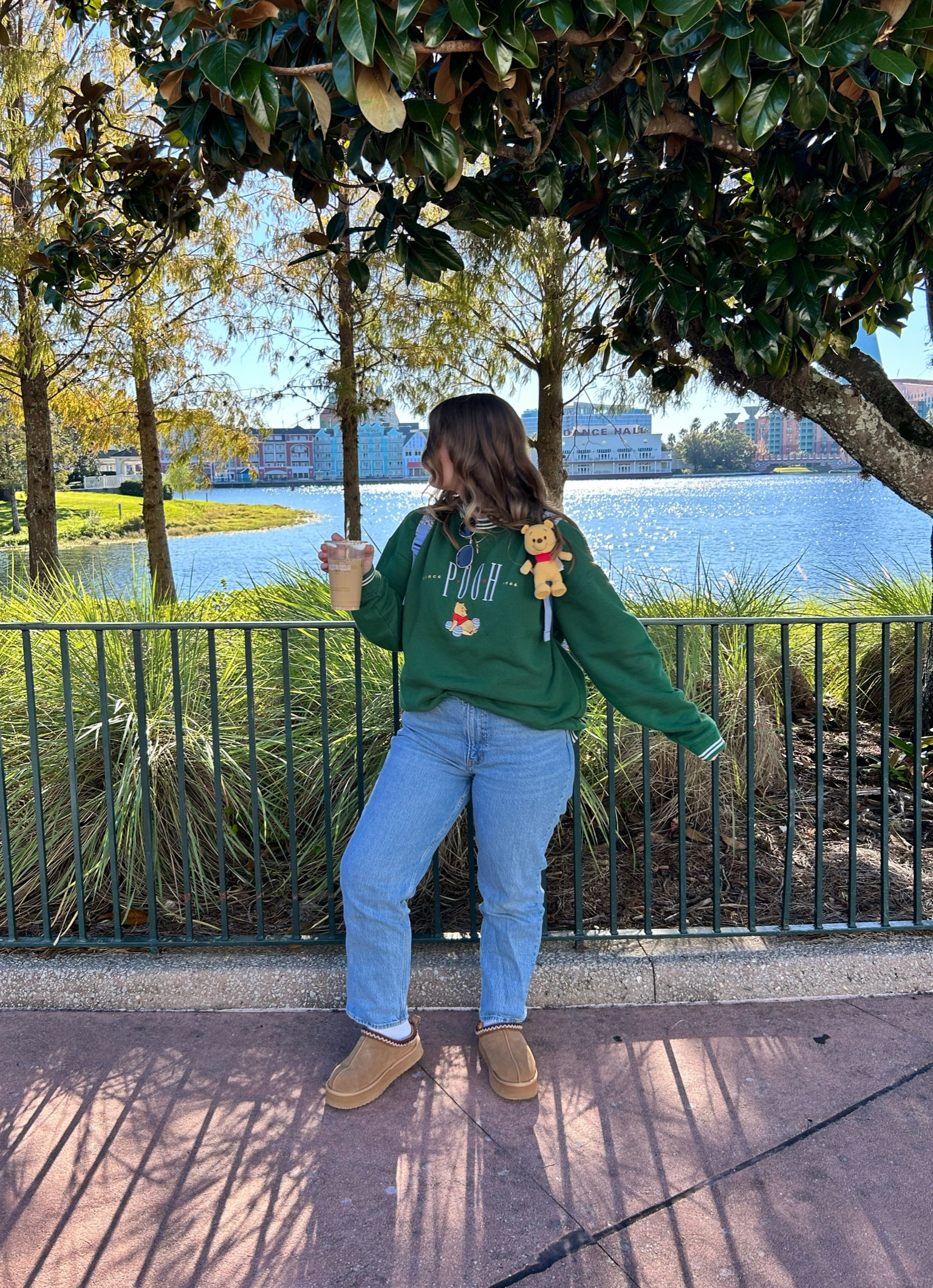 Comfy resort hop kinda day🤍
I will link the Pooh sweatshirt when it’s restocked! (wearing a size XL others in the collection linked)
Jeans: Abercrombie medium wash size 10/30
Pooh nuimos attached to my backpack with a hair tie
Boots: amazon size 10

#LTKShoeCrush #LTKGiftGuide #LTKSeasonal