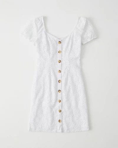 Button-Up Lace Dress | Abercrombie & Fitch US & UK