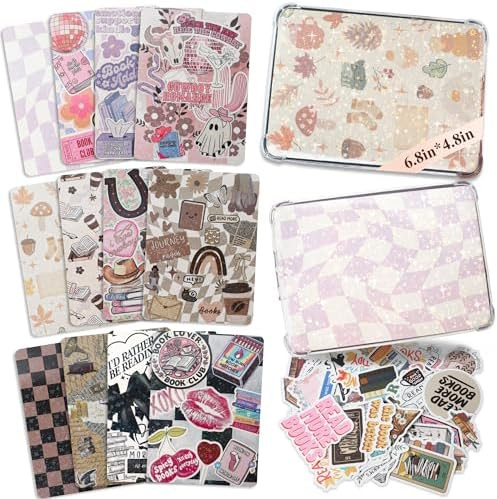 BAWMOY 12PCS E-Reader Inserts, 50PCS Cute stickers for Clear Case, 6.9" Paperwhite Insert, E-Read... | Amazon (US)