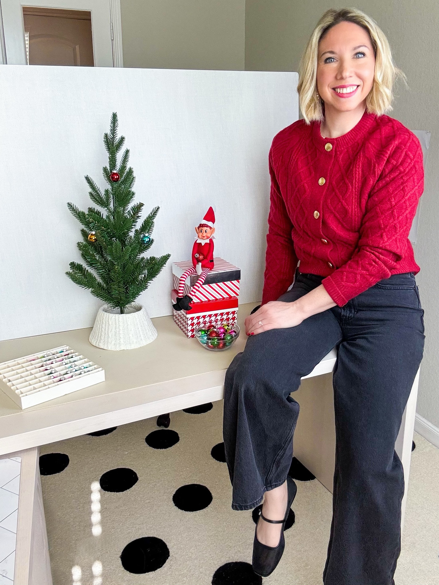 Cardigan sweater so soft and cozy - size XS and comes in other colors 

Jeans size 26 short 

Mary Jane flats sized down 1/2 size to 7


#LTKSaleAlert #LTKCyberWeek #LTKSeasonal