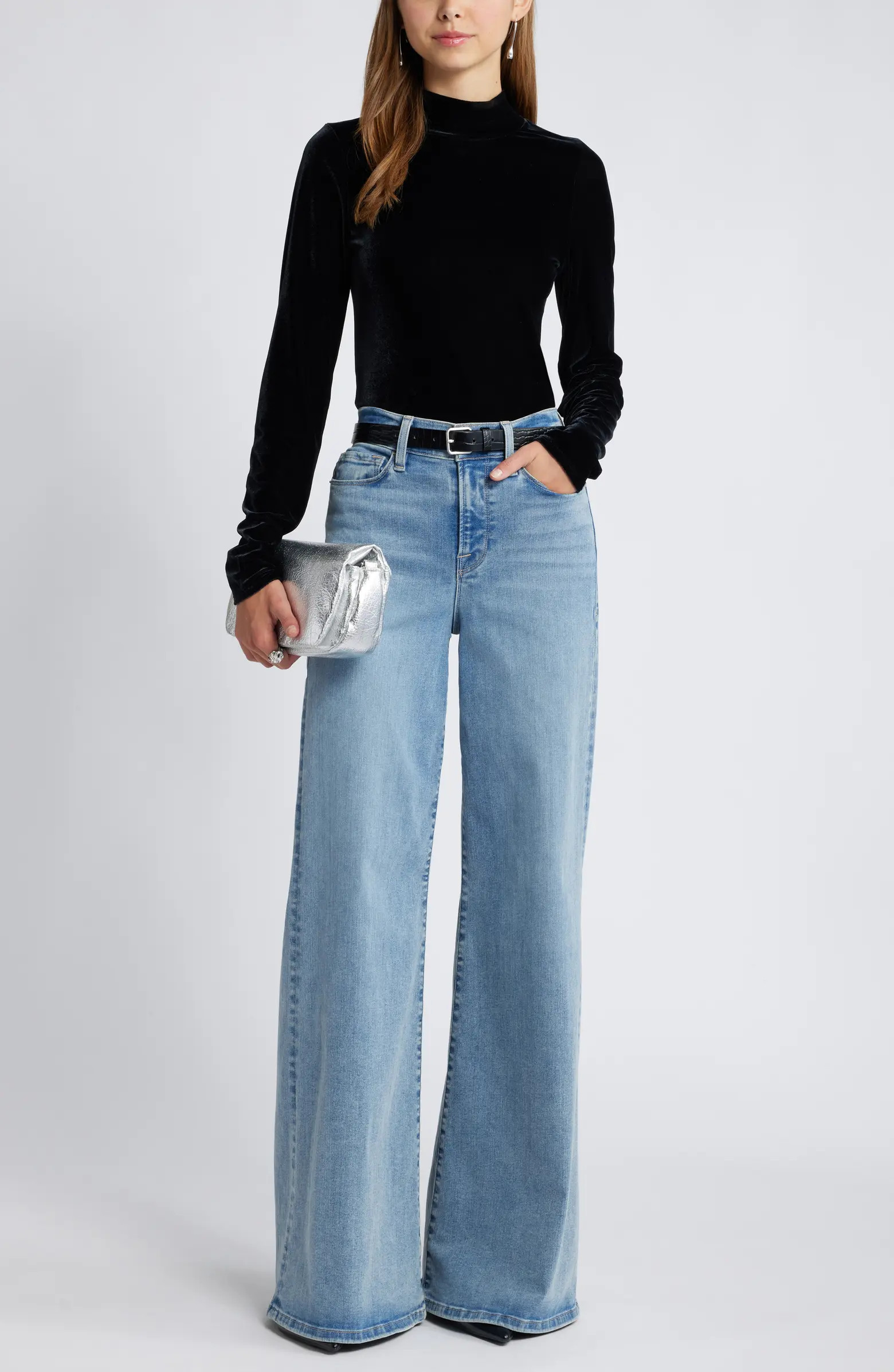 Long Sleeve Velvet Top | Nordstrom