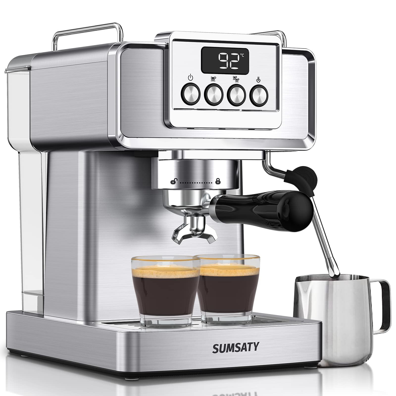 Espresso Machine 20 Bar With Milk Frother, Professional Coffee Maker, Stainless Steel for Home, B... | Amazon (US)