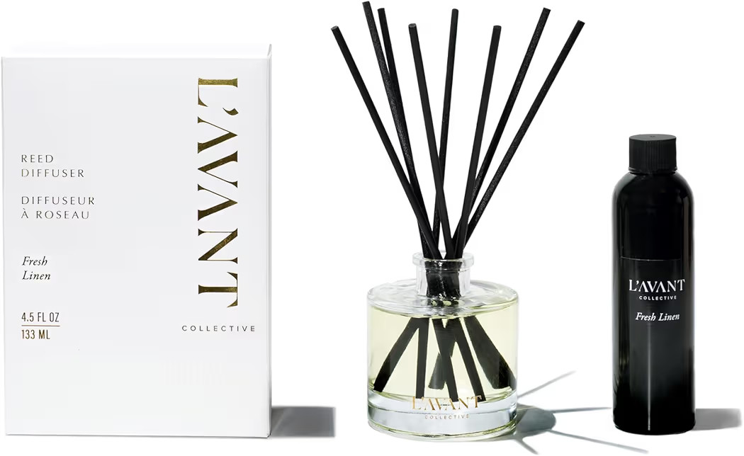 L’Avant Collective Fresh Linen Reed Diffuser – Premium Home Fragrance with Essential Oils, Lo... | Amazon (US)