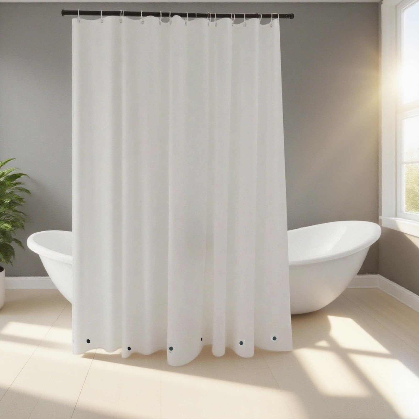 Frosted Shower Curtain Liner 72x90 Inches with 6 Magnets, PVEA Plastic Waterproof Extra Long Show... | Amazon (US)