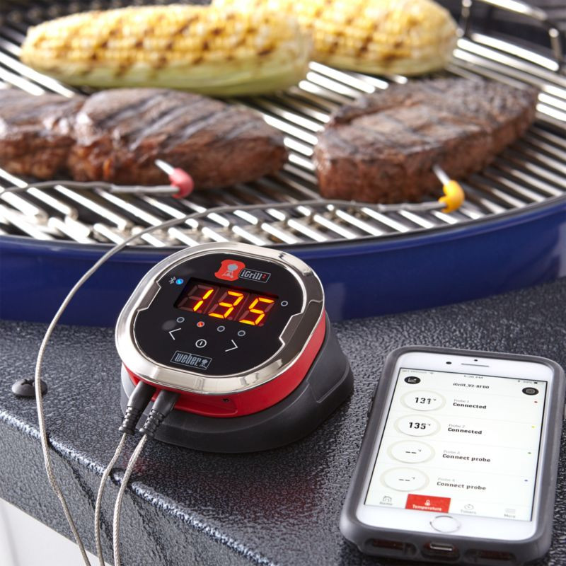 Weber iGrill 2 Instant Digital Smart Thermometer + Reviews | Crate & Barrel | Crate & Barrel