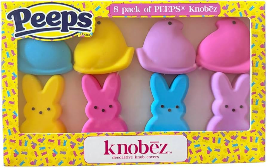 Knobēz: Decorative Knob Covers - PEEPS® - 8pk - Stretch Over Hardware Decorations, Spring-Easte... | Amazon (US)
