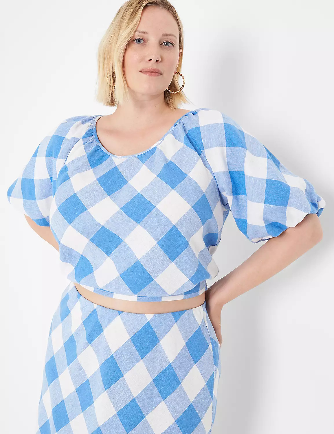 Crop Balloon-Sleeve Top | LaneBryant | Lane Bryant (US)