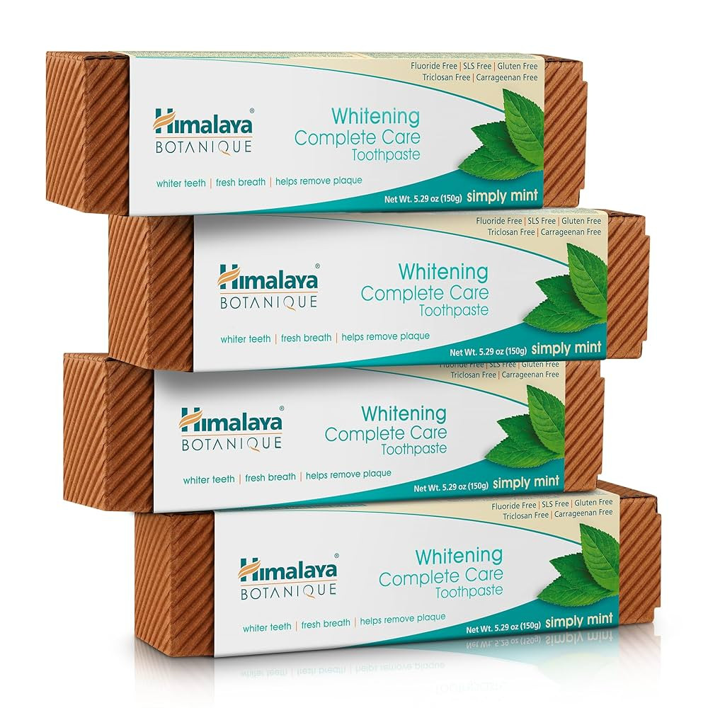 Himalaya Botanique Whitening Complete Care Toothpaste, Teeth Whitening, Fights Plaque, Fluoride F... | Amazon (US)