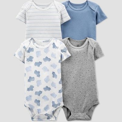 Baby Boys' 4pk Bear Bodysuit - Just One You® made by carter's Blue | Target