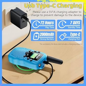 Walkie Talkies for Kids Rechargeable, 2000 mAH Last 3-4 Days 2 Way Radios Toys for 3-12 Year Old ... | Amazon (US)