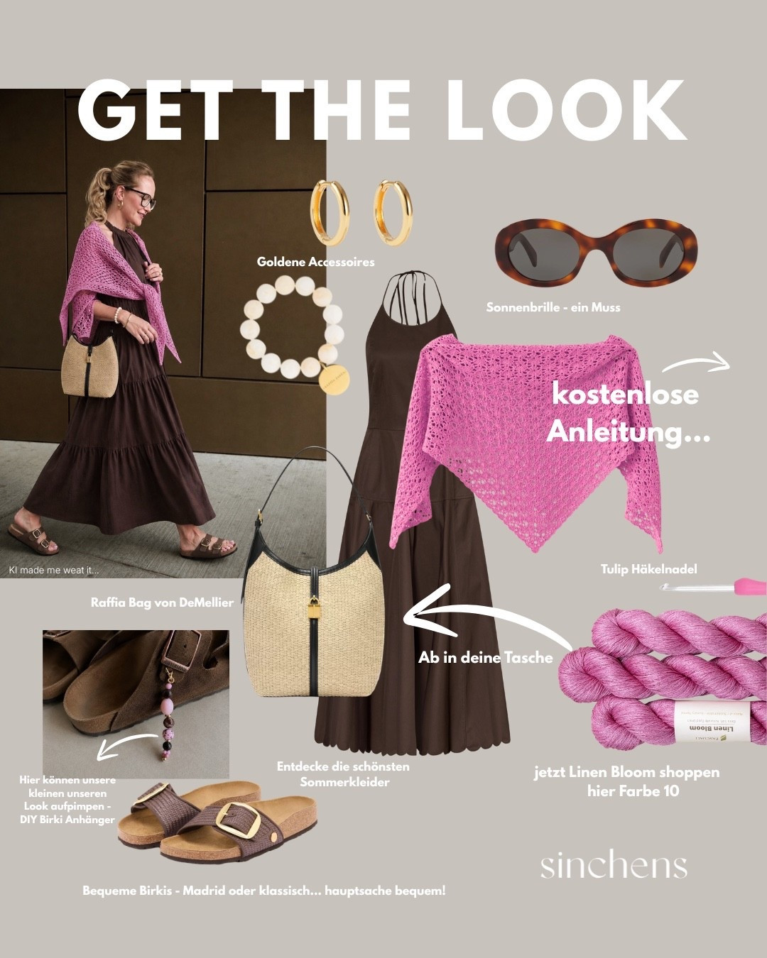 Freebie Häkeltuch - COLORBLOCKING braun x rosa

#LTKdeutschland #LTKkleider