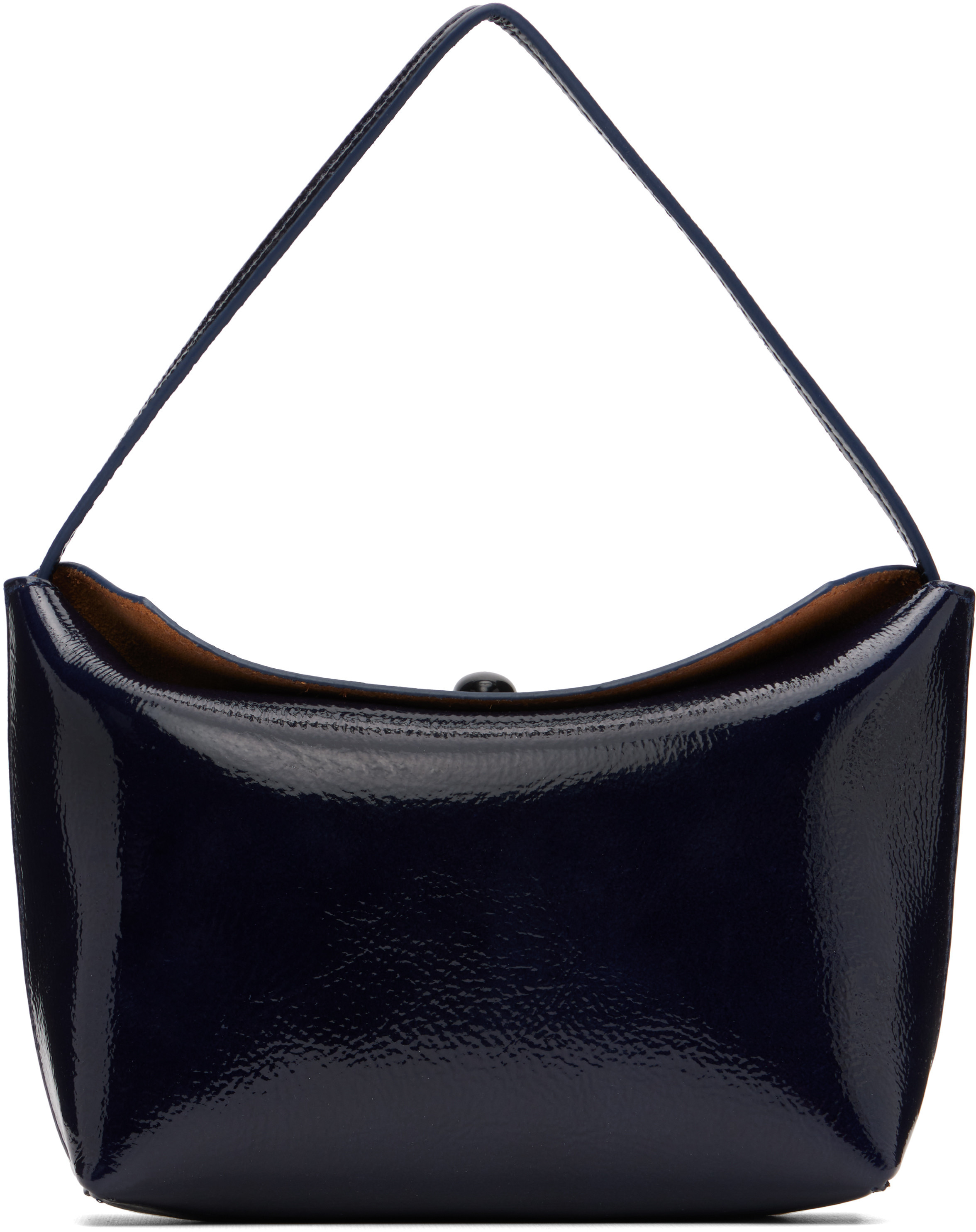 Christopher Esber Navy Turnlock Patent Mini Bag | SSENSE