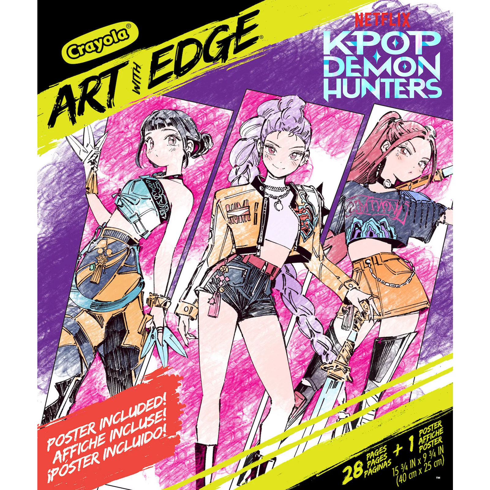 Crayola Art With Edge K-Pop Demon Hunters Coloring Book with Poster, Multi | Kohl's