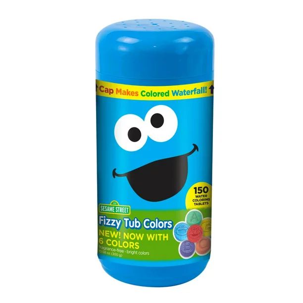 Sesame Street Fizzy Tub Color Tablets Assorted Bathwater Colors 150 Ct | Walmart (US)