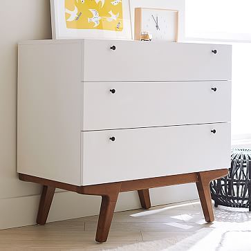 Modern 3-Drawer Kids Dresser – White | West Elm (US)