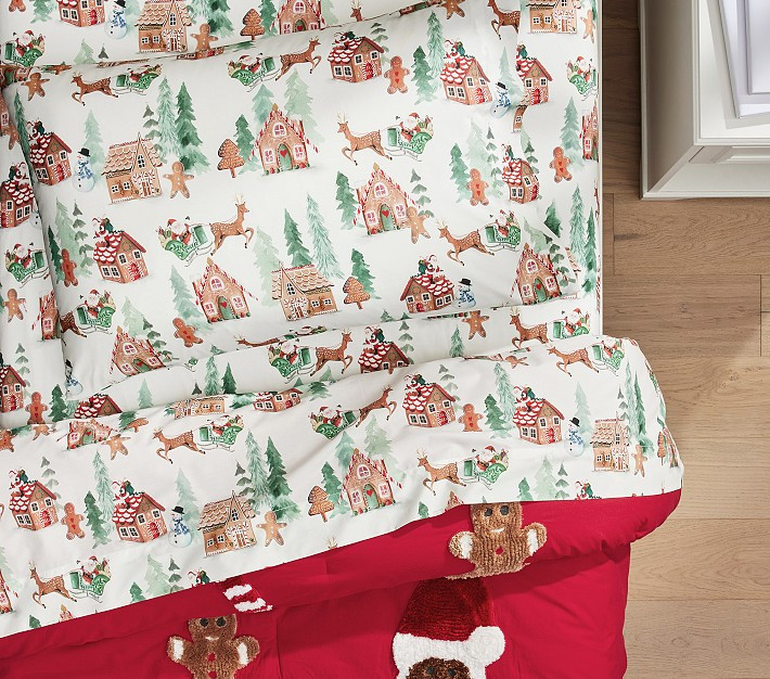 Gingerbread Organic Sheet Set | Pottery Barn Kids