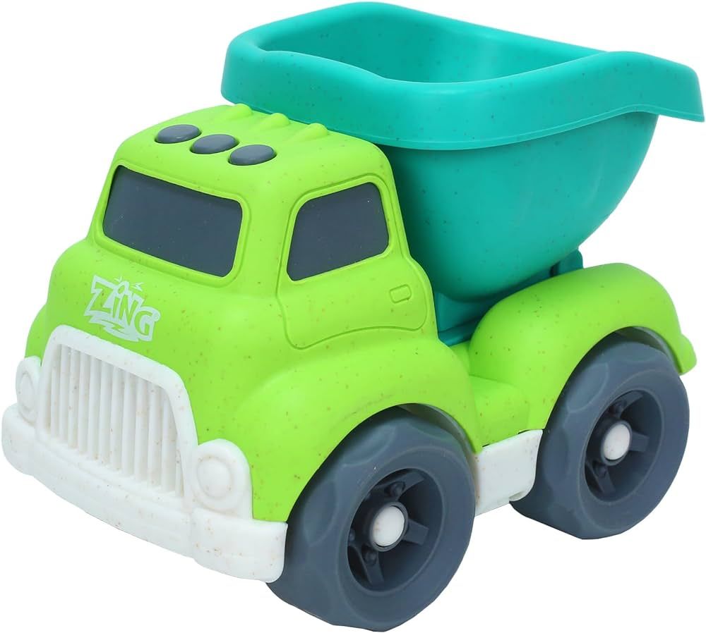 Zing Plantastic City Vehicles - Single Pack (Medium Size) - Dump Truck - Made from 40% Wheat Straw Material – Pretend Play Toy for Age 3 and Up | Amazon (US)