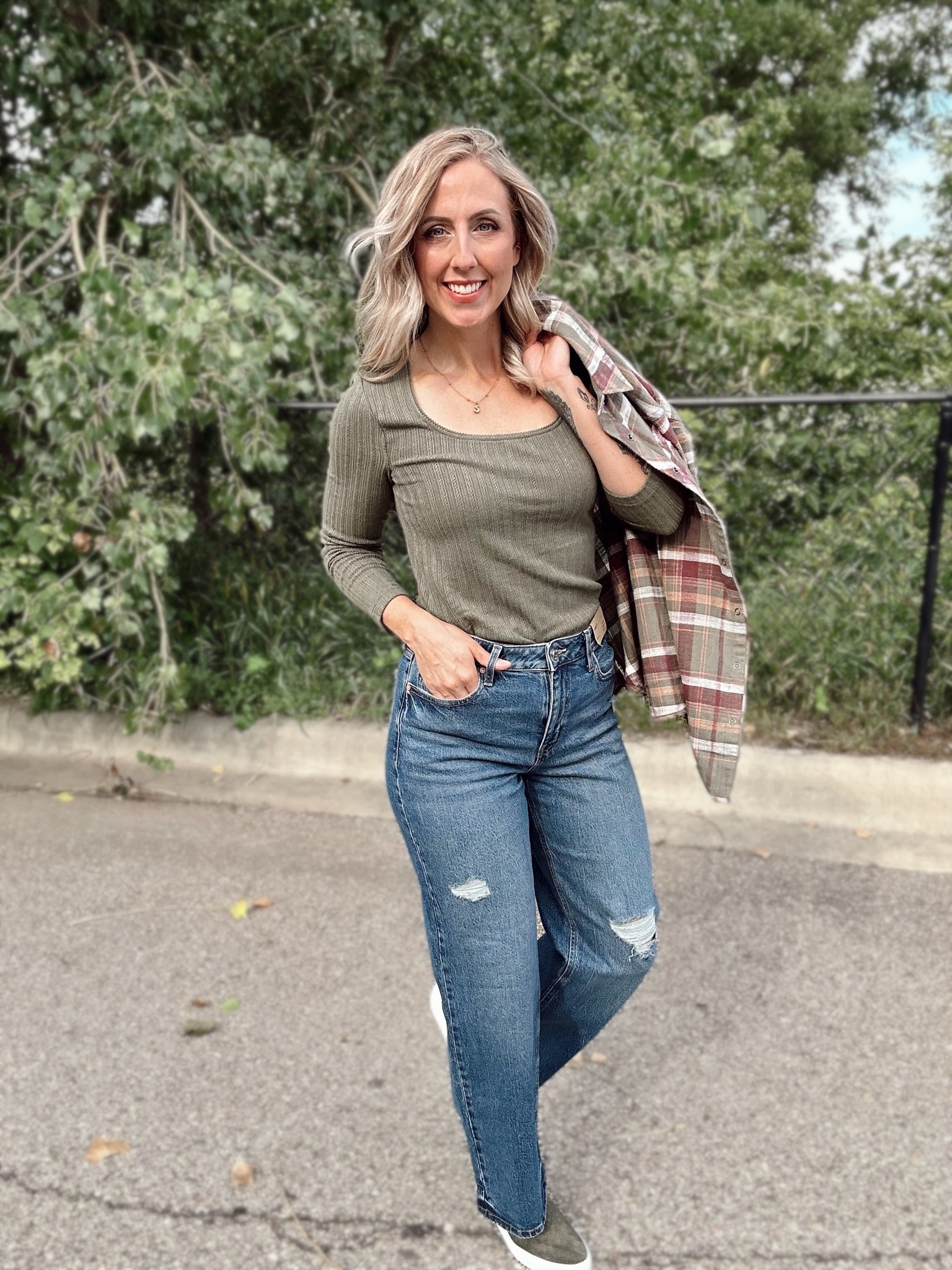 Wearing small in tops and 4 In jeans

#LTKmomlife #LTKSaleAlert #LTKootd