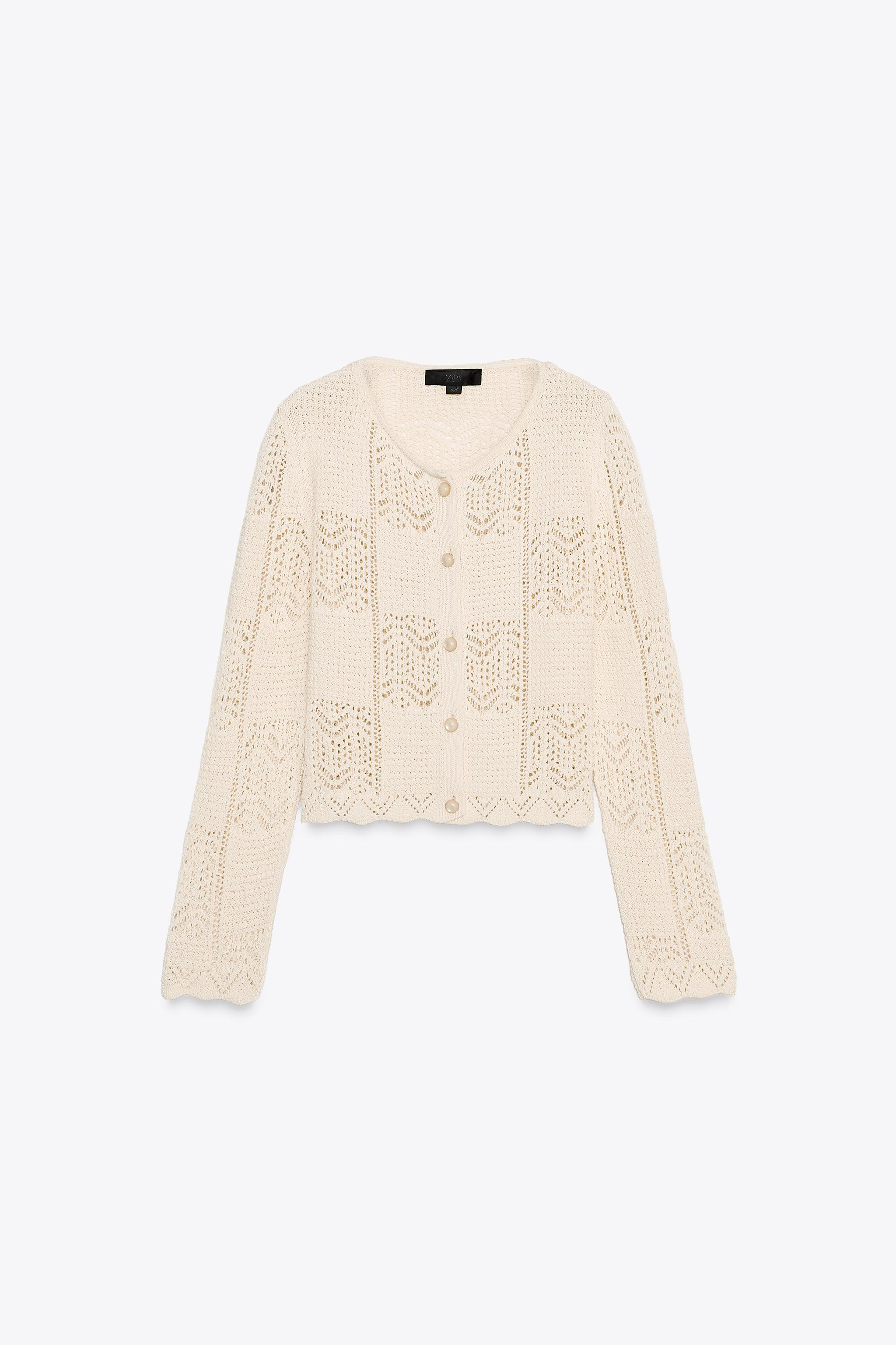 POINTELLE KNIT CARDIGAN | Zara US