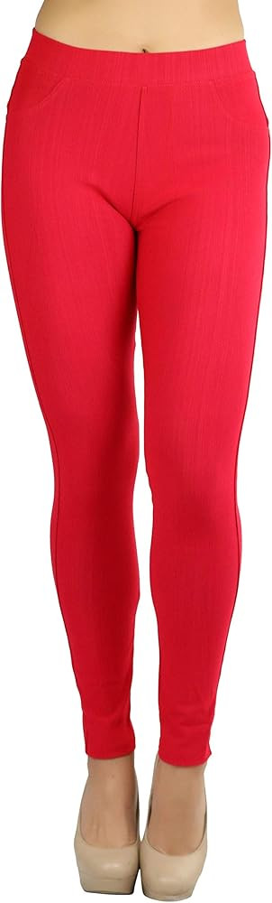 ToBeInStyle Women’s Easy Pull-On Denim Skinny Fit Comfort Stretch Leggings Jeggings | Amazon (US)